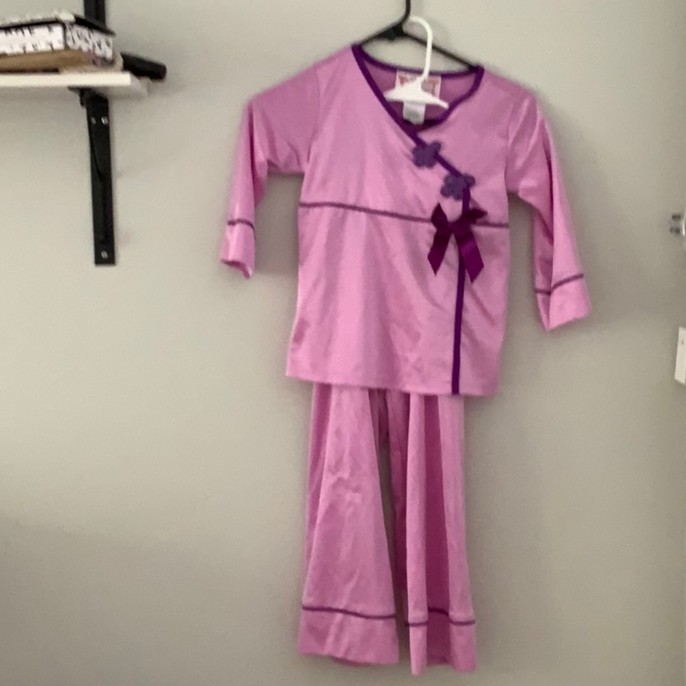 Rebecca’s satin pajama set for girls